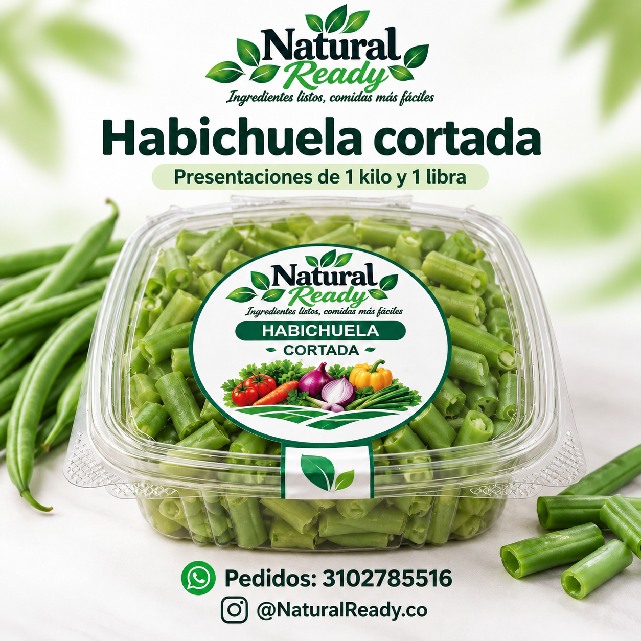 Habichuela cortada, presentación Natural Ready