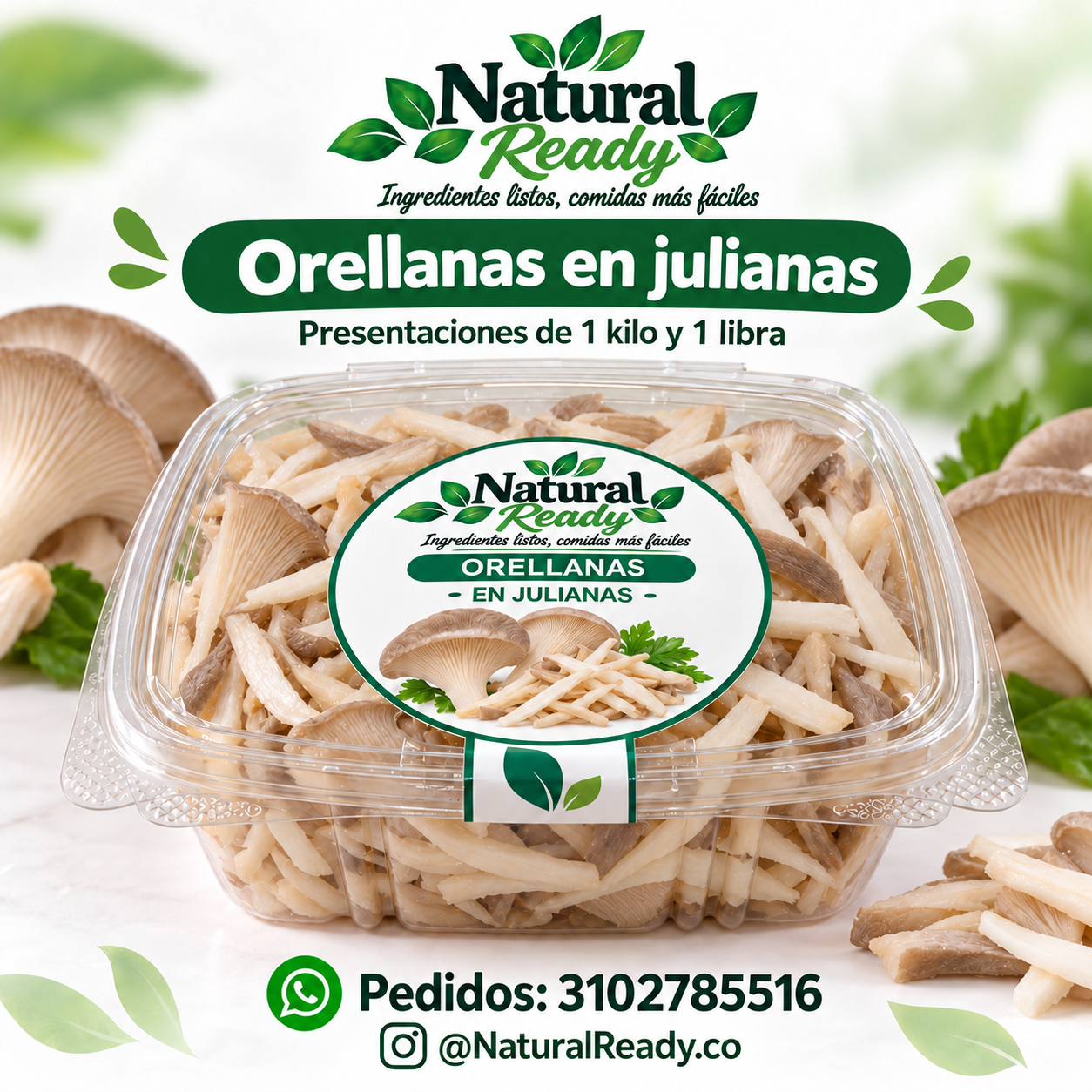 Orellanas en julianas, presentación Natural Ready