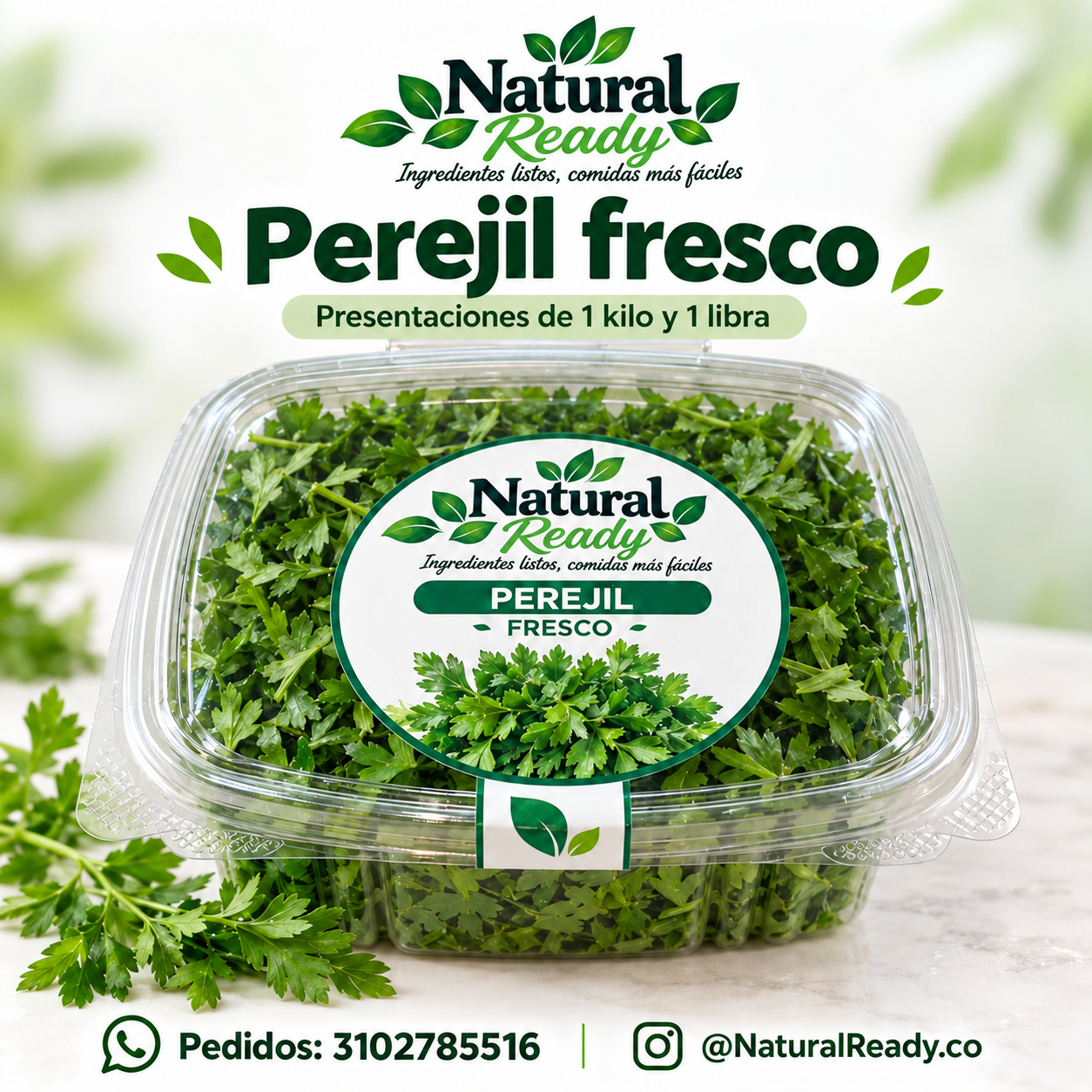 Perejil picado, presentación Natural Ready